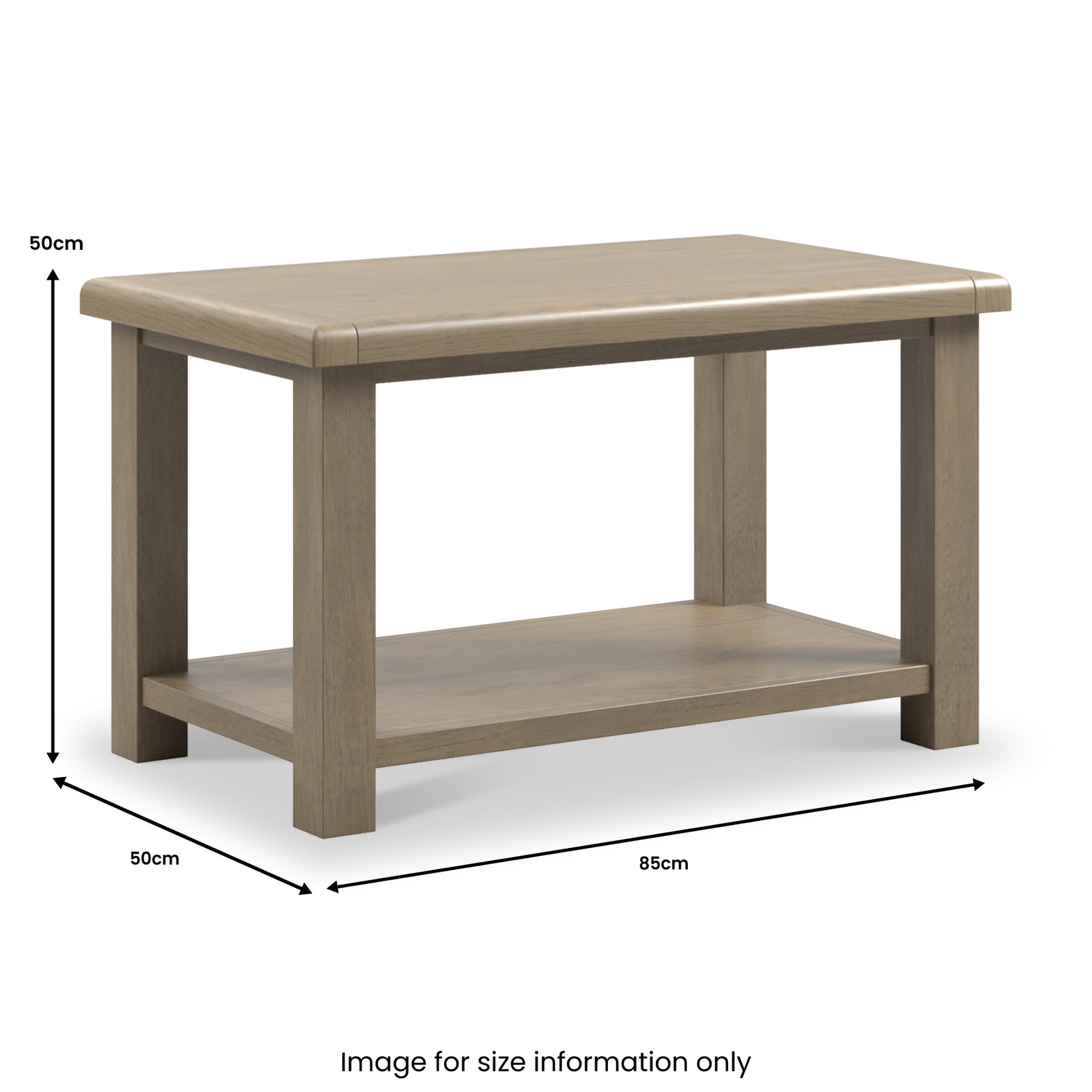 Taunton Smoked Oak Coffee Table With Shelf from Roseland Furniture