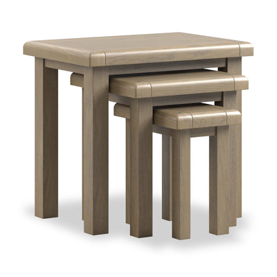 Taunton Smoked Oak Nest of 3 Tables