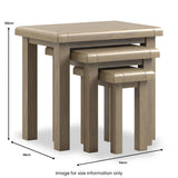 Taunton Smoked Oak Nest of 3 Tables from Roseland Furniture