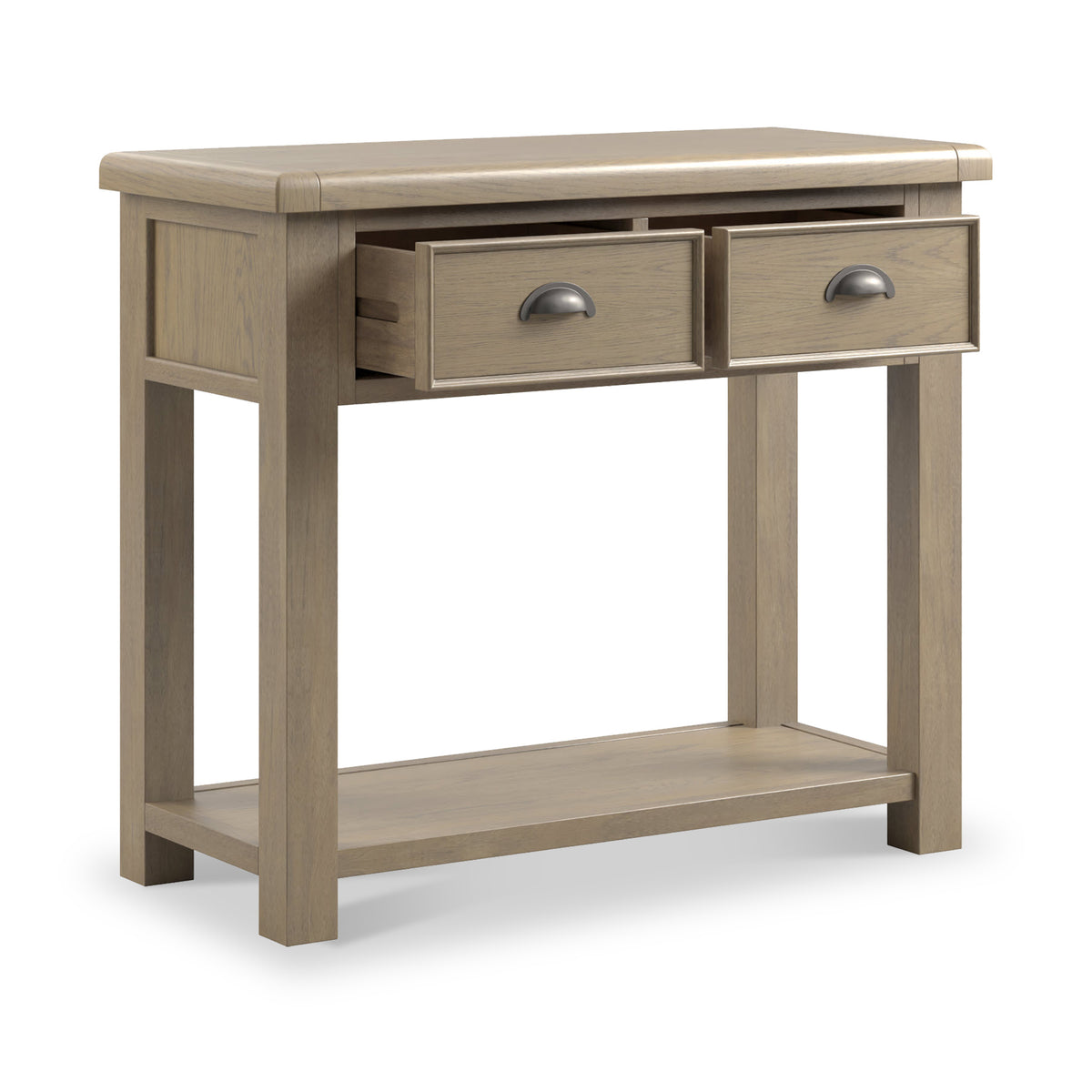 Taunton Smoked Oak 2 Drawer Console Table from Roseland Furniture