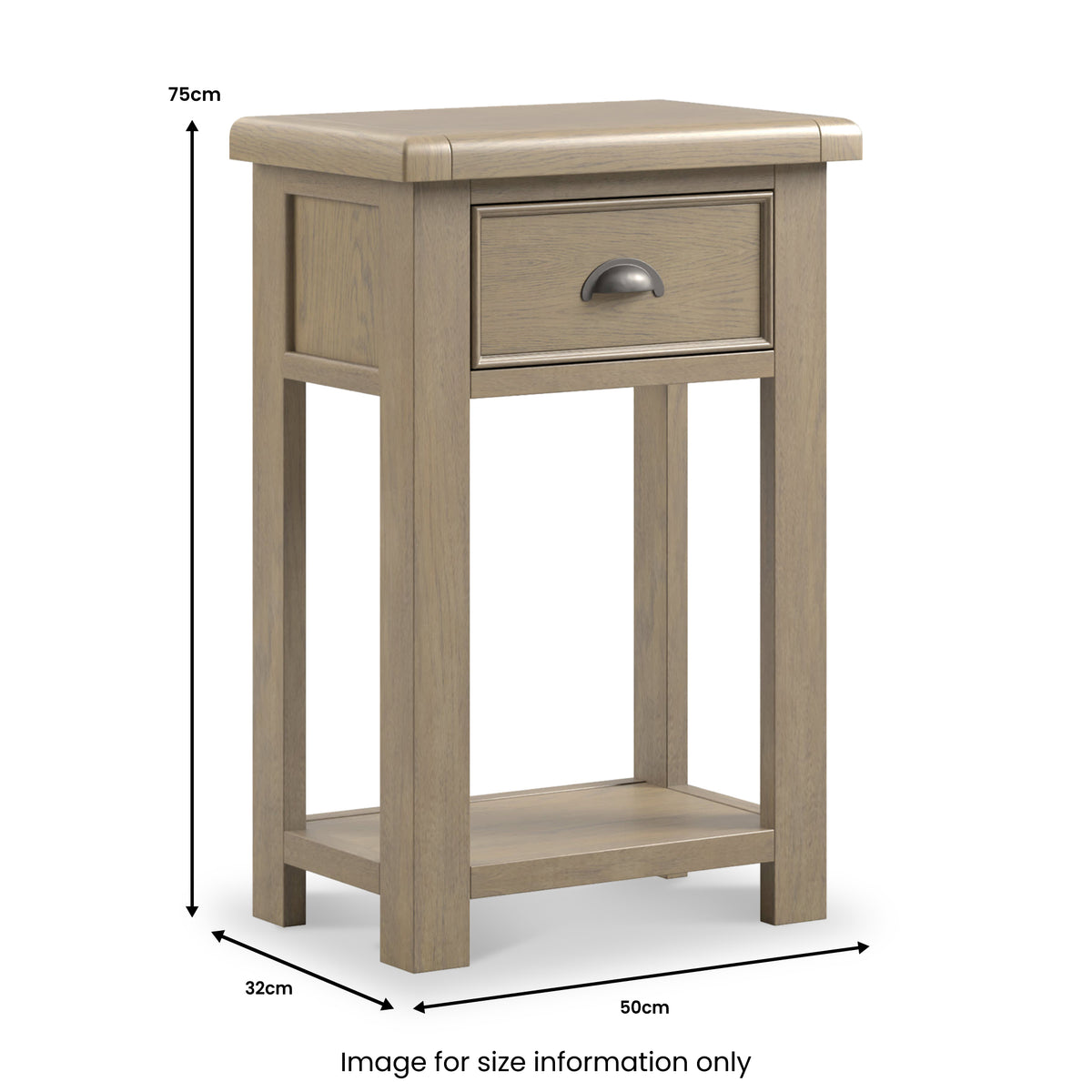 Taunton Smoked Oak Side Table from Roseland Furniture