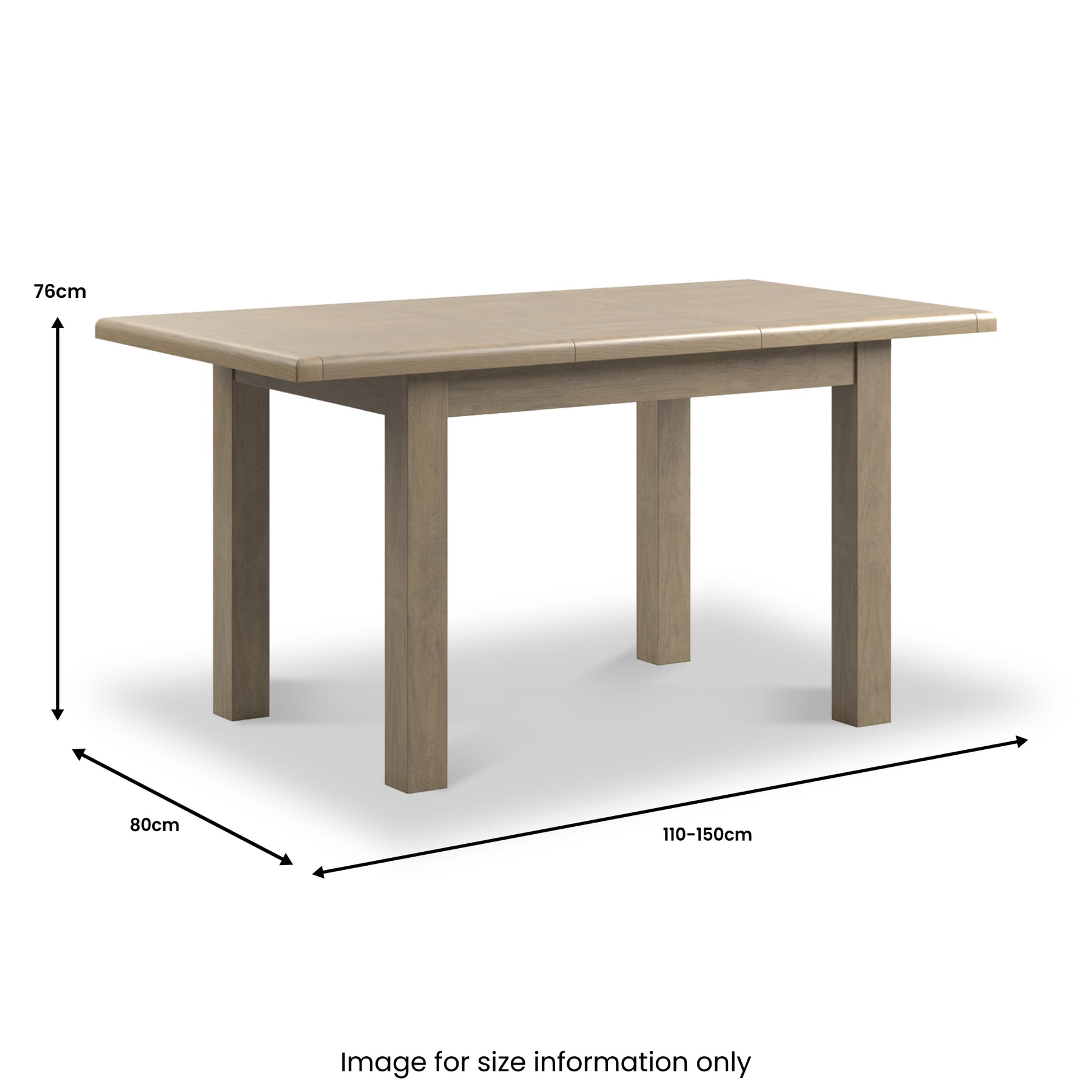 Taunton Smoked Oak 110 150 cm Ext Dining Table from Roseland Furniture