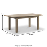 Taunton Smoked Oak 140 180cm Ext Dining Table from Roseland Furniture