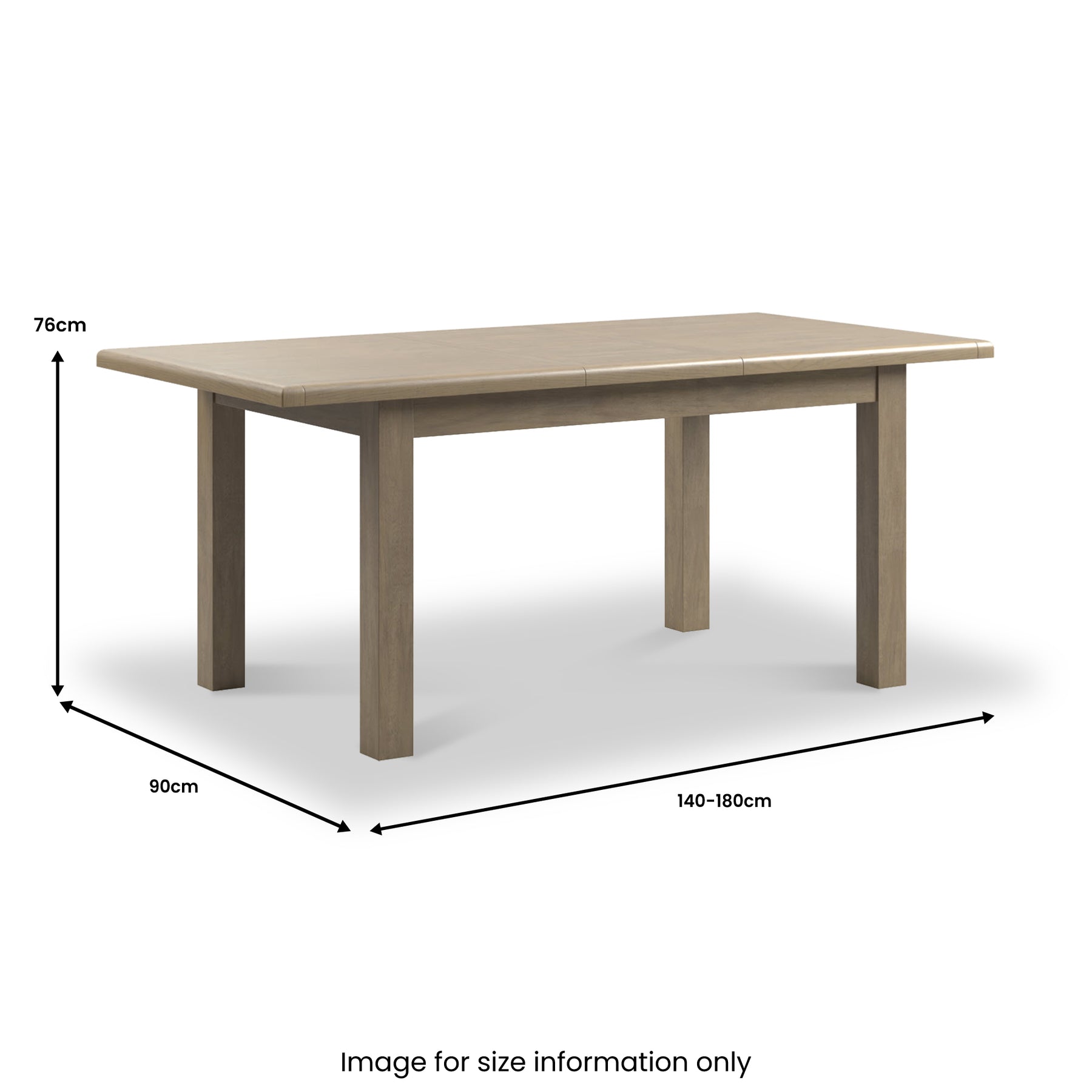 Taunton Smoked Oak 140 180cm Ext Dining Table from Roseland Furniture