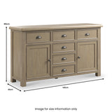 Taunton Smoked Oak Extra Large Sideboard dimensions