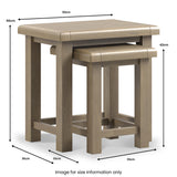 Taunton Smoked Oak Nest 2 Tables from Roseland Furniture