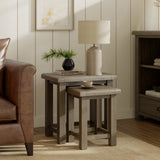 Taunton Smoked Oak Nest 2 Tables from Roseland Furniture