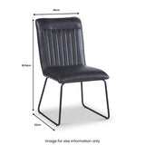 Mawby Faux Leather Dining Chair Black from Roseland Furniture