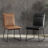 Mawby Faux Leather Dining Chair Black from Roseland Furniture