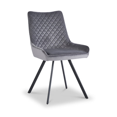 Sharynn Velvet Quilted Dining Chair