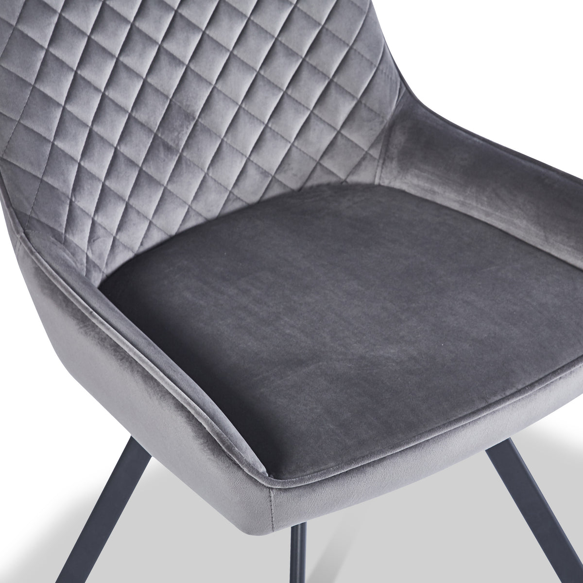 Sharynn Velvet Dining Chair Light Grey from Roseland Furniture