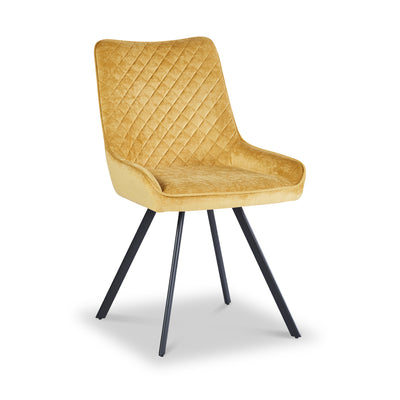 Sharynn Velvet Quilted Dining Chair