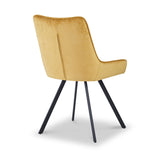 Sharynn Velvet Dining Chair Mustard from Roseland Furniture