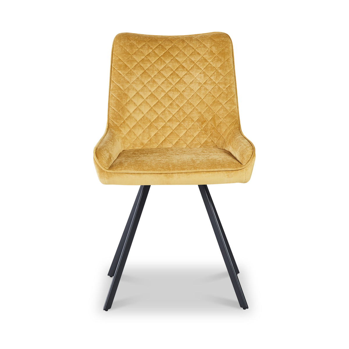 Sharynn Velvet Dining Chair Mustard from Roseland Furniture