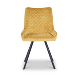 Sharynn Velvet Dining Chair Mustard from Roseland Furniture