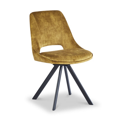 Malvern Velvet Swivel Dining Chair