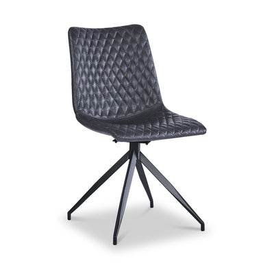 Saunder Faux Leather Swivel Dining Chair