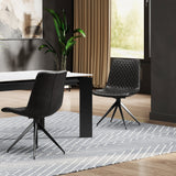 Saunder Faux Leather Dining Chair Black from Roseland Furniture