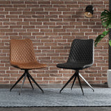 Saunder Faux Leather Dining Chair Black from Roseland Furniture
