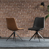Saunder Faux Leather Dining Chair Black from Roseland Furniture