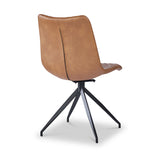 Saunder Faux Leather Dining Chair Brown from Roseland Furniture