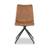 Saunder Faux Leather Dining Chair Brown from Roseland Furniture