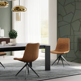 Saunder Faux Leather Dining Chair Brown from Roseland Furniture