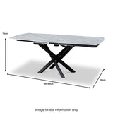 Falcon 120 180cm Ext Dining Table Grey Matt from Roseland Furniture