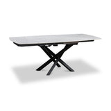 Falcon 120 180cm Ext Dining Table Grey Gloss from Roseland Furniture