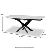Falcon 120 180cm Ext Dining Table Grey Gloss from Roseland Furniture