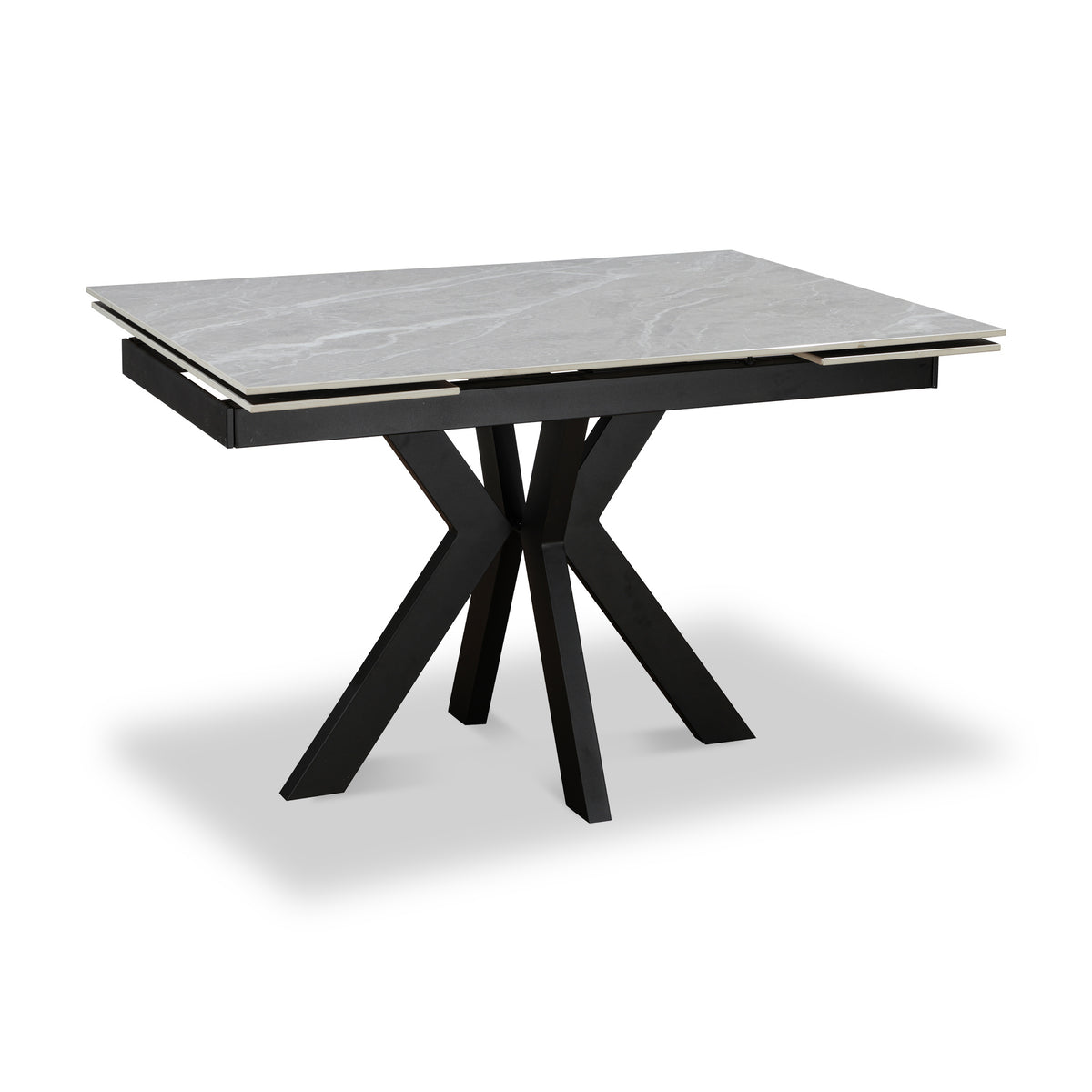 Boyston 120 180cm Ext Dining Table Grey Matt from Roseland Furniture