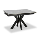 Boyston 120 180cm Ext Dining Table Grey Matt from Roseland Furniture