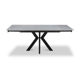 Boyston 120 180cm Ext Dining Table Grey Matt from Roseland Furniture