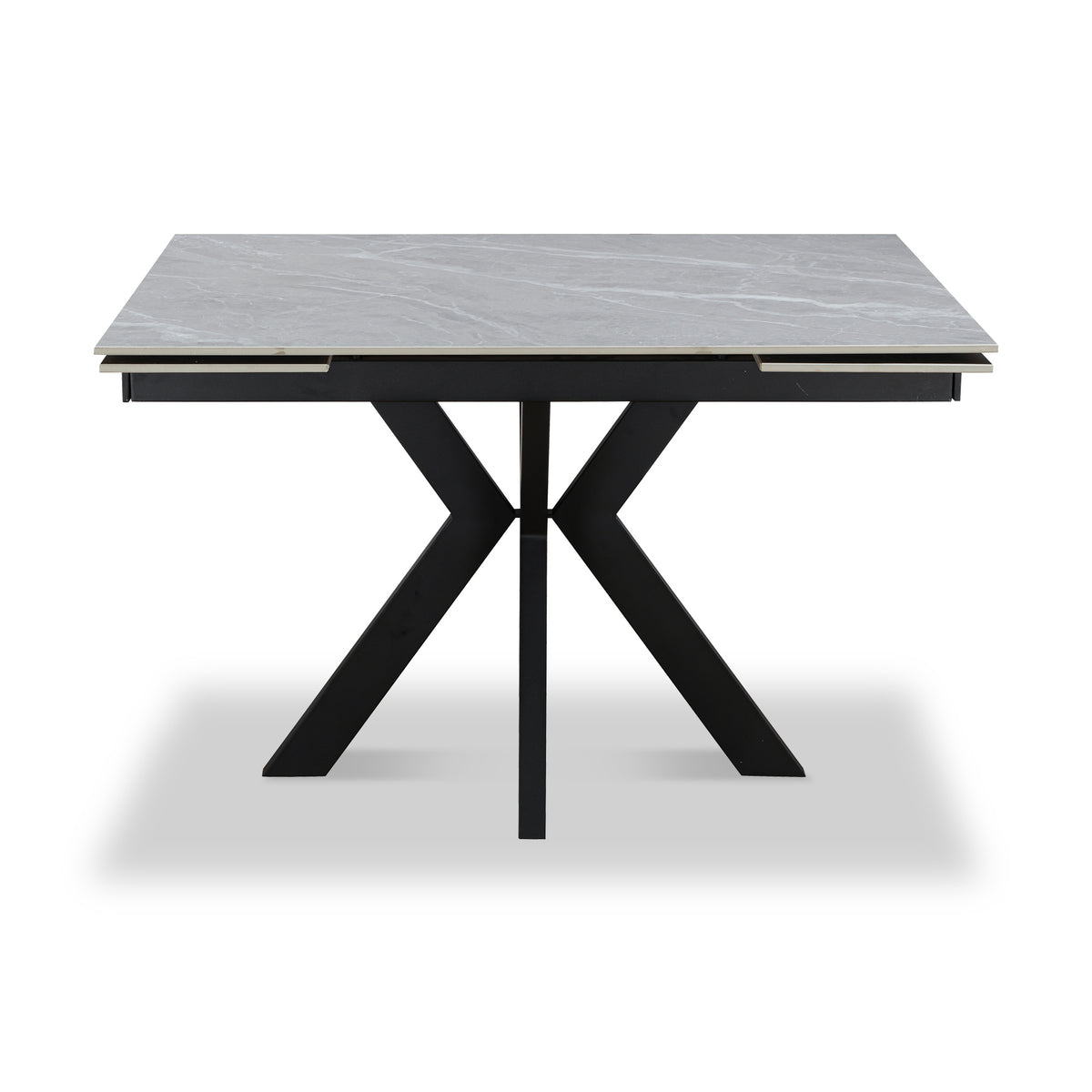 Boyston 120 180cm Ext Dining Table Grey Matt from Roseland Furniture