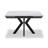 Boyston 120 180cm Ext Dining Table Grey Gloss from Roseland Furniture