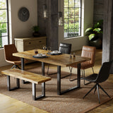 Abel 225cm Mango Wood Dining Table U Leg from Roseland Furniture