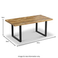 Abel Mango Wood Dining Table U Leg 225cm dimensions