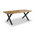 Tobiah 225cm Mango Wood Dining Table with X Leg from Roseland Furniture