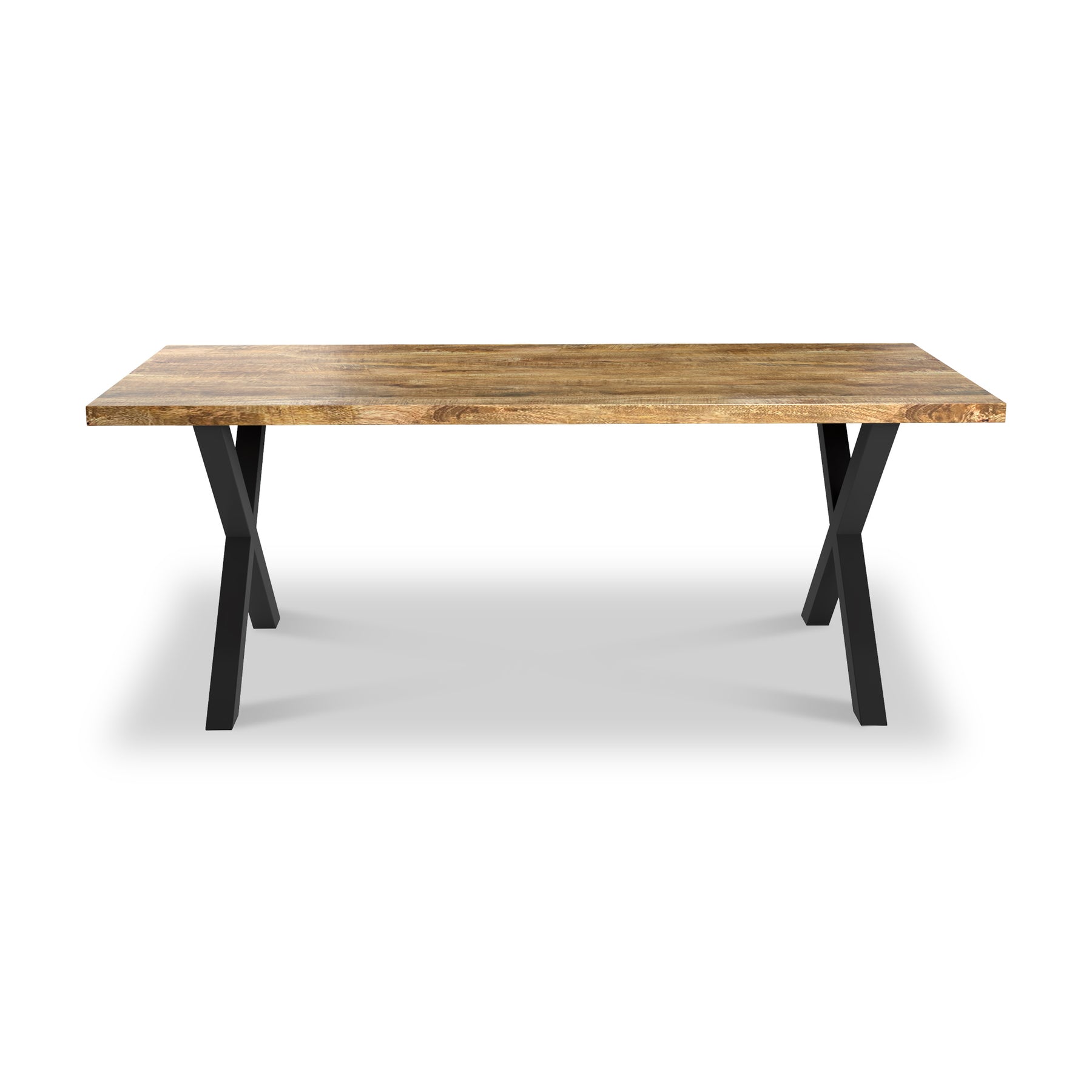 Tobiah 225cm Mango Wood Dining Table with X Leg from Roseland Furniture