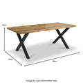 Tobiah Mango Wood Dining Table X Leg 225cm from Roseland Furniture
