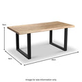 Zahra Acacia 180cm Dining Table U Leg from Roseland Furniture
