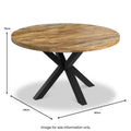Gendry Mango 130cm Round Table from Roseland Furniture