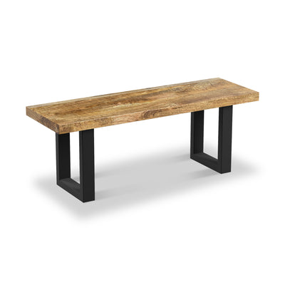 Abel Mango Wood Dining Bench with U Leg