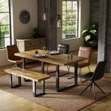 Abel Mango Wood Dining Bench U Leg from Roseland Furniture