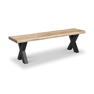 Petra Acacia 160cm Dining Bench with X Leg