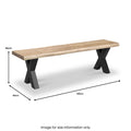 Petra Acacia 180cm Dining Bench X Leg from Roseland Furniture