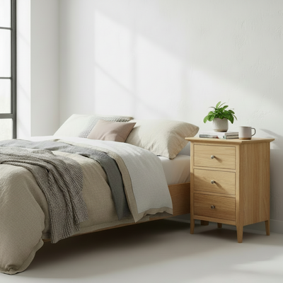 Towan Small 3 Drawer Bedside Table
