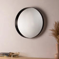Round Black Deep Edge Wall Mirror