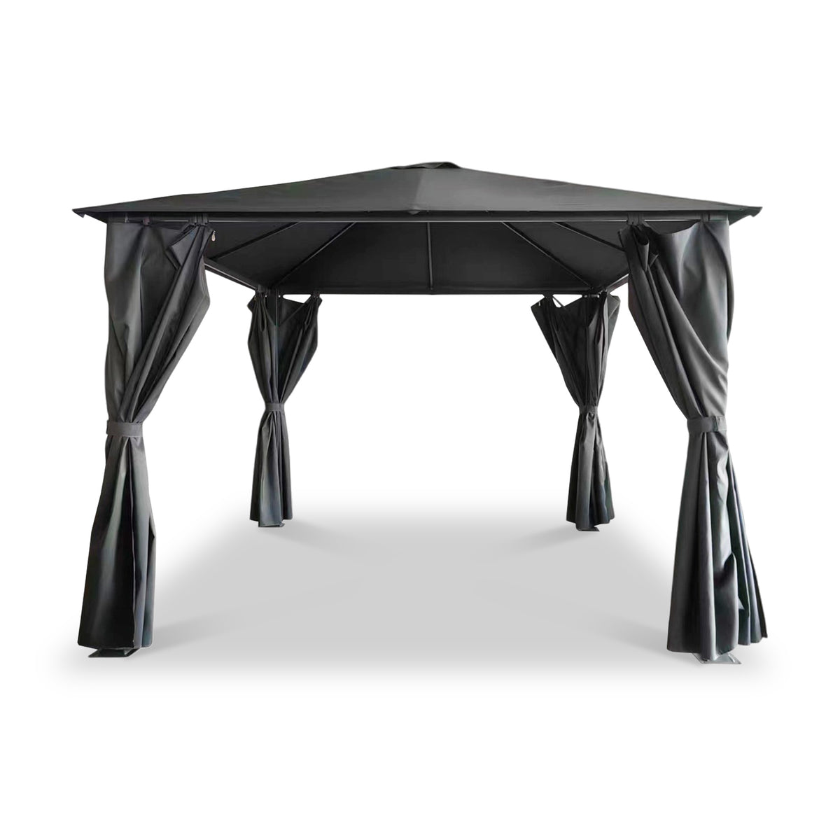 Titan 2.5m x 2.5m Galvanised Steel Gazebo Grey from Roseland Furniture