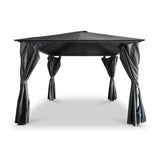 Titan 2.5m x 2.5m Galvanised Steel Gazebo Grey from Roseland Furniture